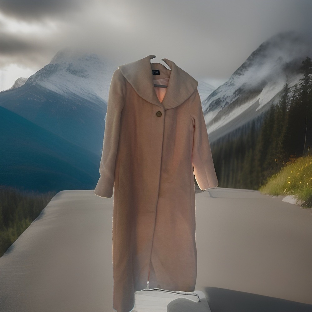 BEAUTIFUL VTG Jones, New York Wool, Alpaca, Polyester Blend Cream Color 80's